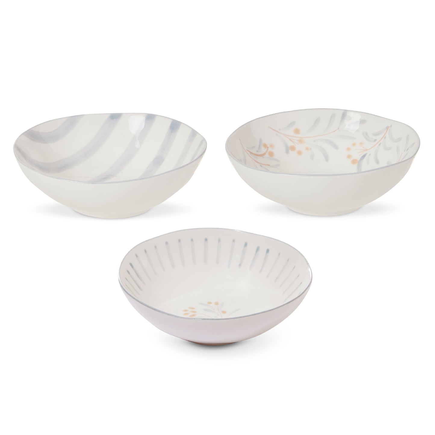 Juniper Hand Painted Small Bowl Set 3