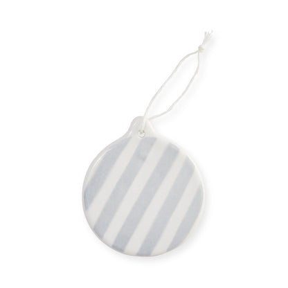 Juniper Stripe Hand Painted Round Tree Decoration