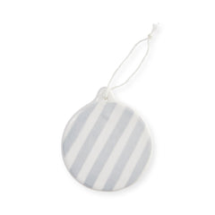 Juniper Stripe Hand Painted Round Tree Decoration
