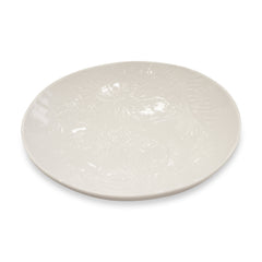 Poinsettia White Engraved Bowl D28X7Cm