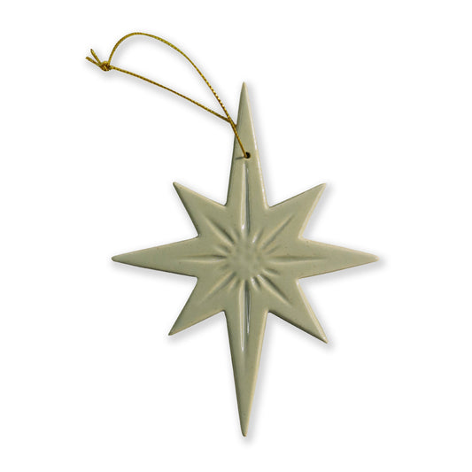Christmas Star Sage Speckle Hanging Decoration 10X13.2X0.6Cm