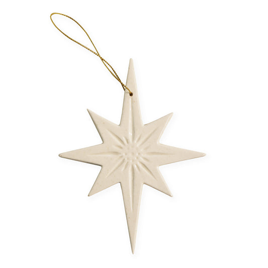 Christmas Star White Hanging Decoration 10X13.2X0.6Cm