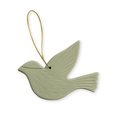 Christmas Dove Sage Speckle Hanging Decoration 6.5X9.8X0.6Cm