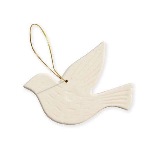Christmas Dove White Hanging Decoration 6.5X9.8X0.6Cm