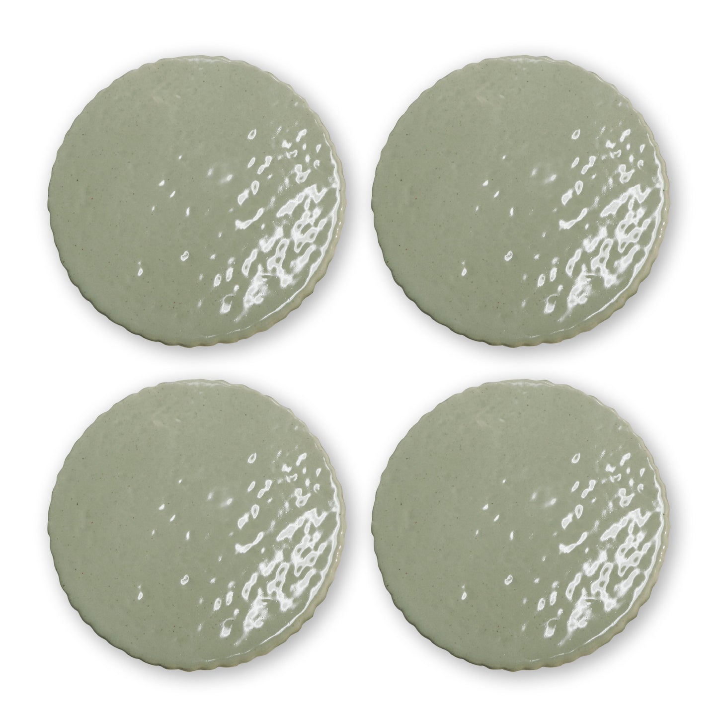 Cleo Sage Speckle Ceramic Coaster D10X0.8Cm
