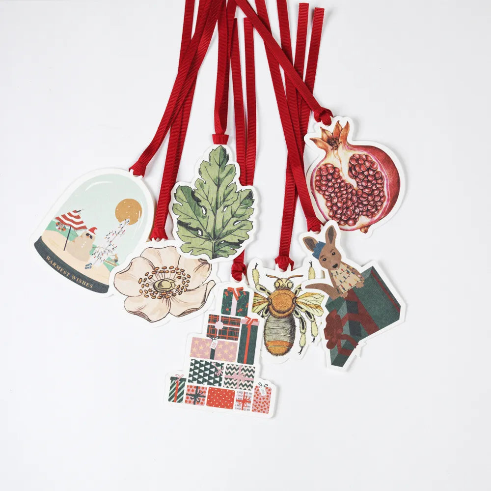 Gift Tag - Pomegranate - Pack Of 6