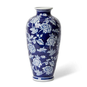 Myuna - 33cm Porcelain - Vase Decor - Blue/White