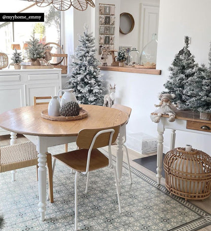 Almond Mint vinyl rug lifestyle setting