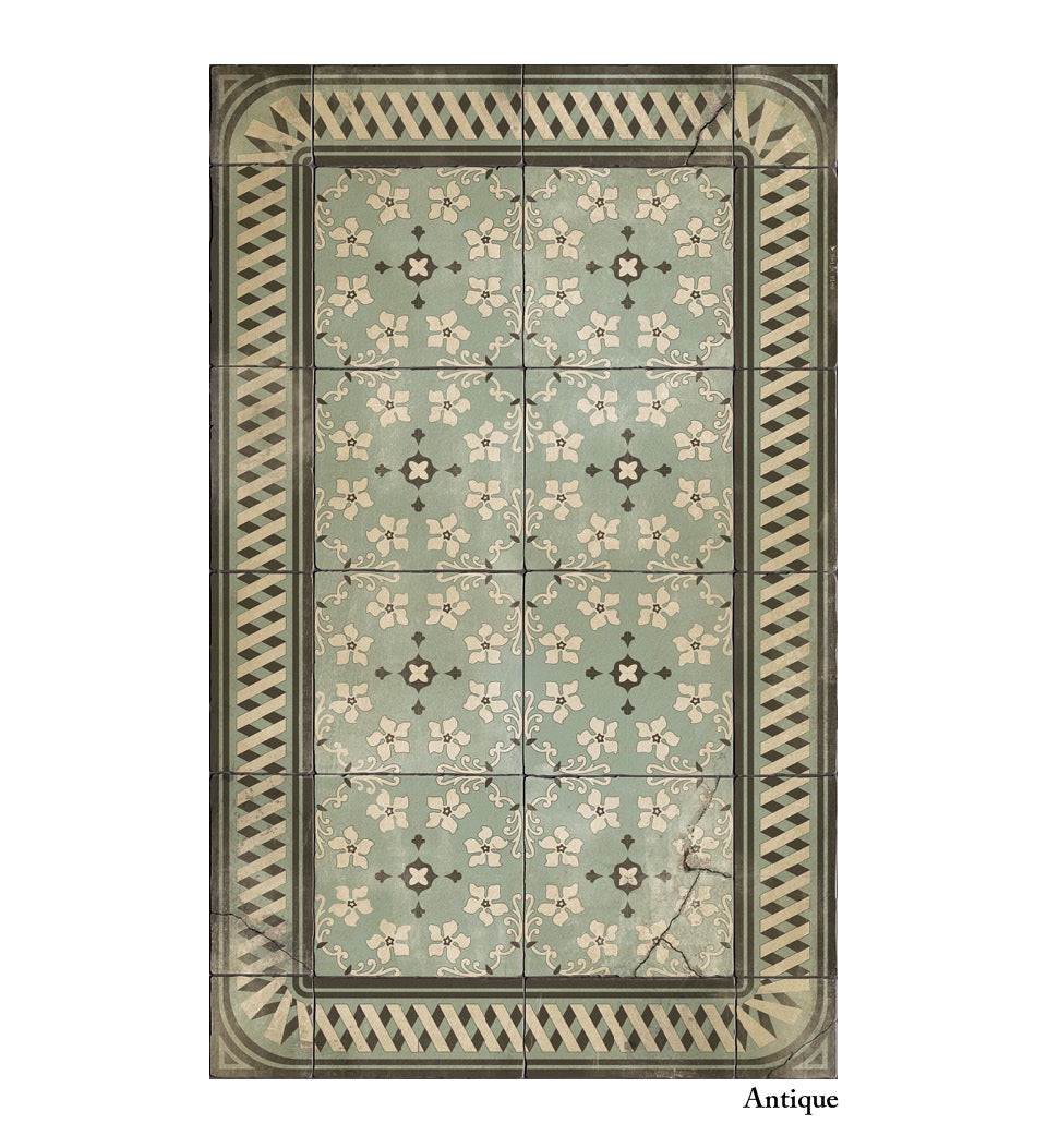 Almond Mint Modern vinyl rug packshot