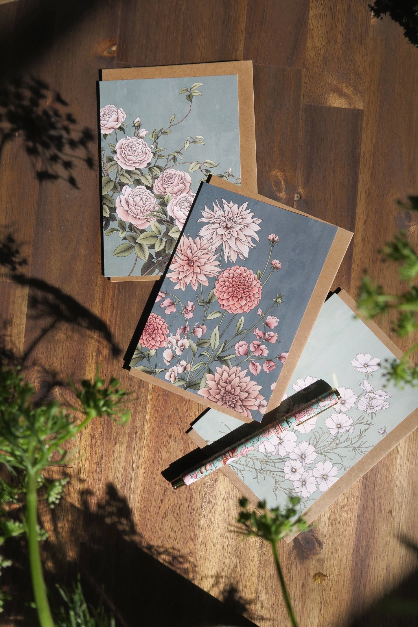 Dahlias Portrait Card