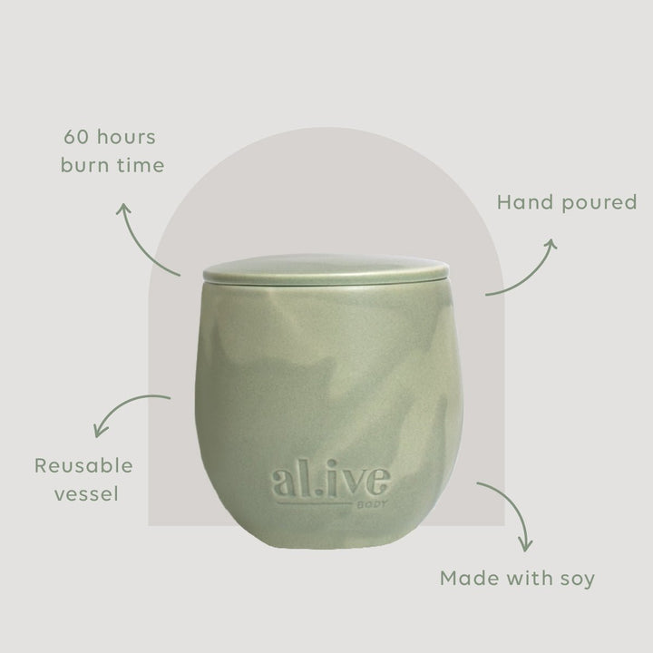 Alive Body Blackcurrant & Caribbean Wood Soy Candle