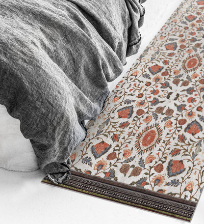 Bohemian Garden White Vinyl Rug Second Lifestyle