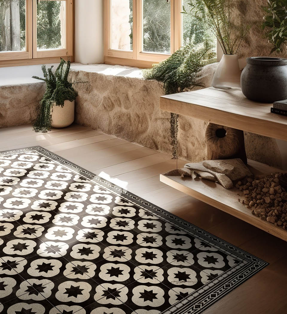 Clover vinyl rug product view