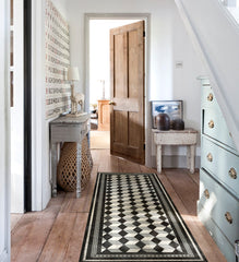 Bauhaus Silver Vinyl Rug