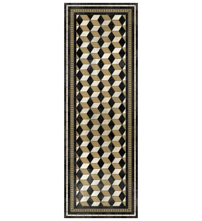 Bauhaus Gold vinyl rug detail view
