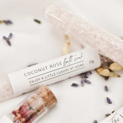 Coconut Rose | Magnesium Bath Soak - Test Tube 15g