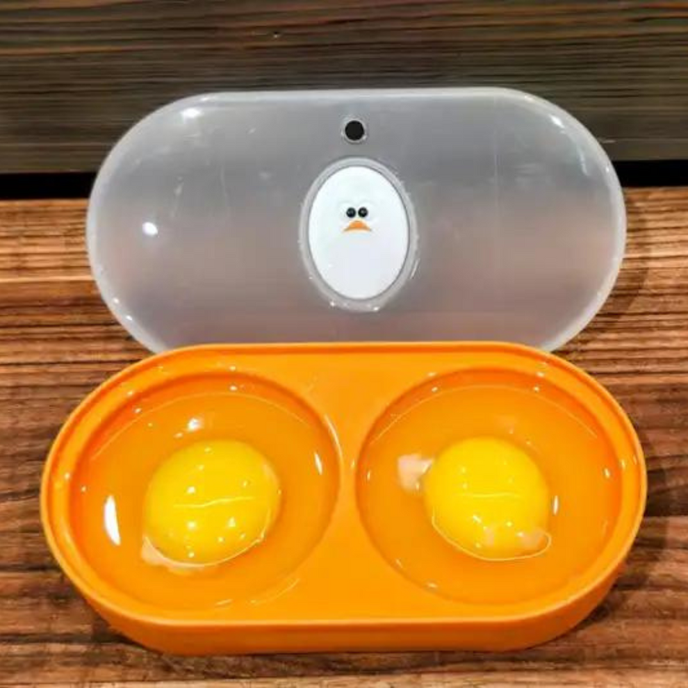 Cheap 2Pcs Egg Poacher Reusable Easy To Clean Egg-shaped Microwave Heat Resistant Egg Cooking Cup For Home