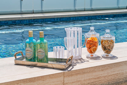 15C - St Tropaz White Stripe Pitcher /Jug