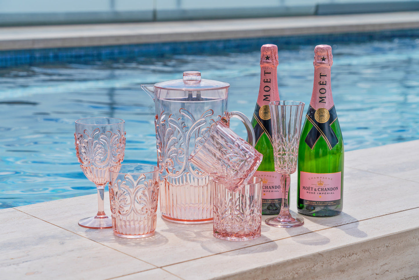 10Pk - Acrylic Tumbler Scollop Blush