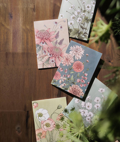 Dahlias Portrait Card