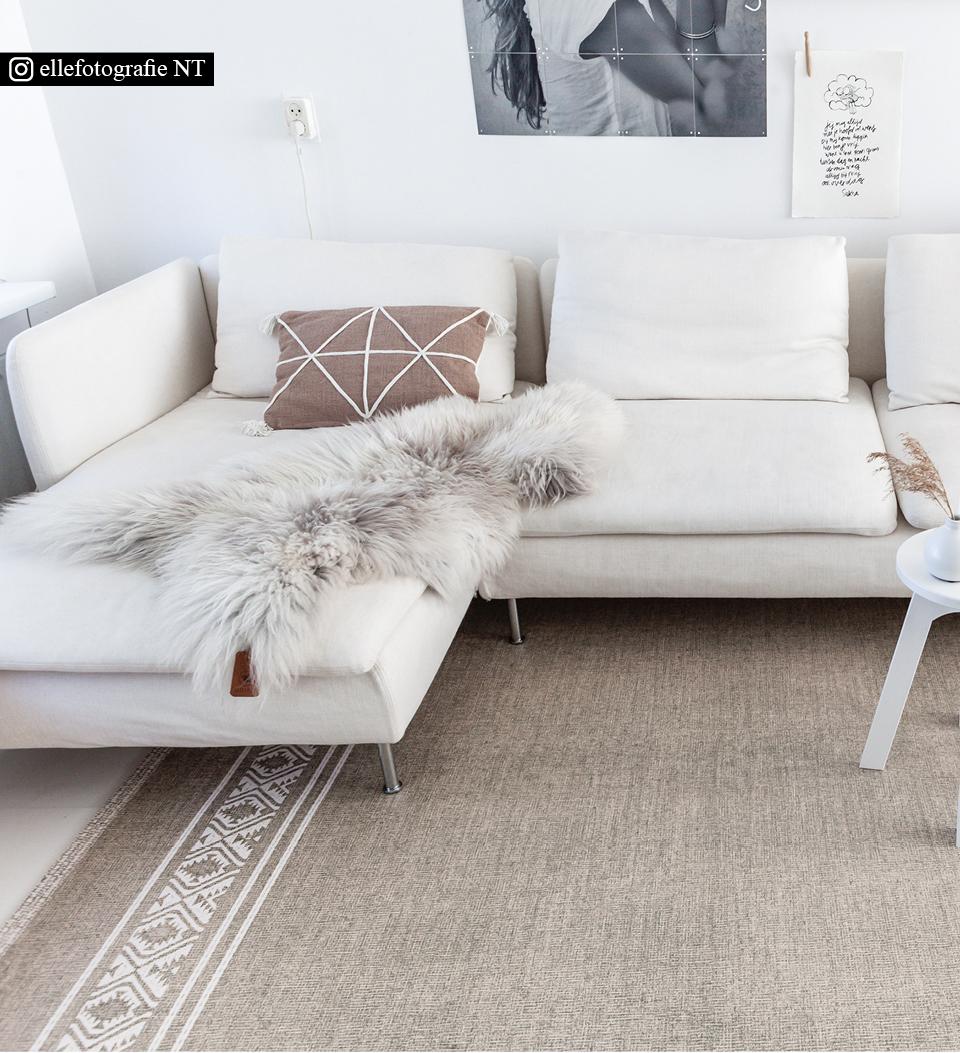 Africa Natural Vinyl Rug Styled Shot 2