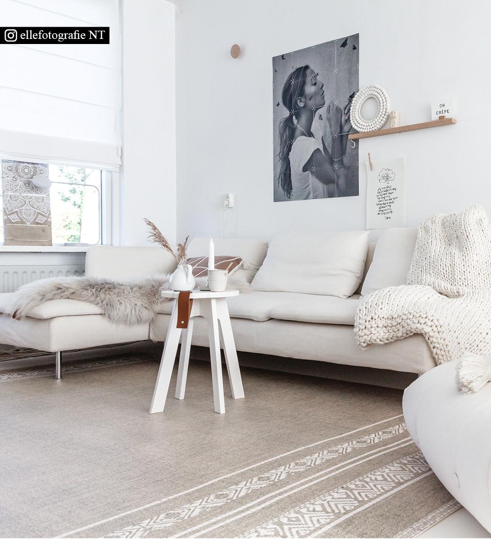 Africa Natural Vinyl Rug Styled Shot 3