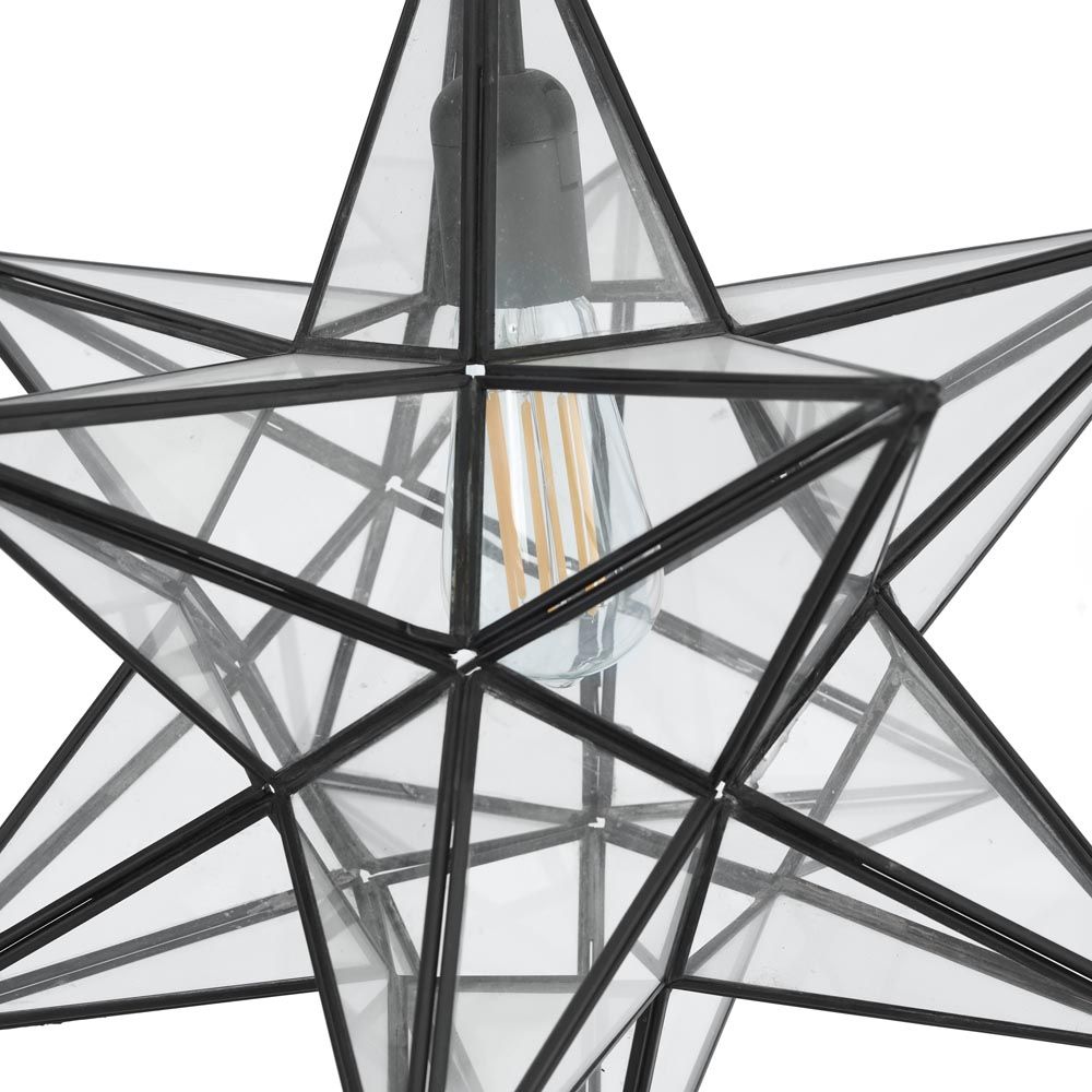 Star Ceiling Pendant Large Black