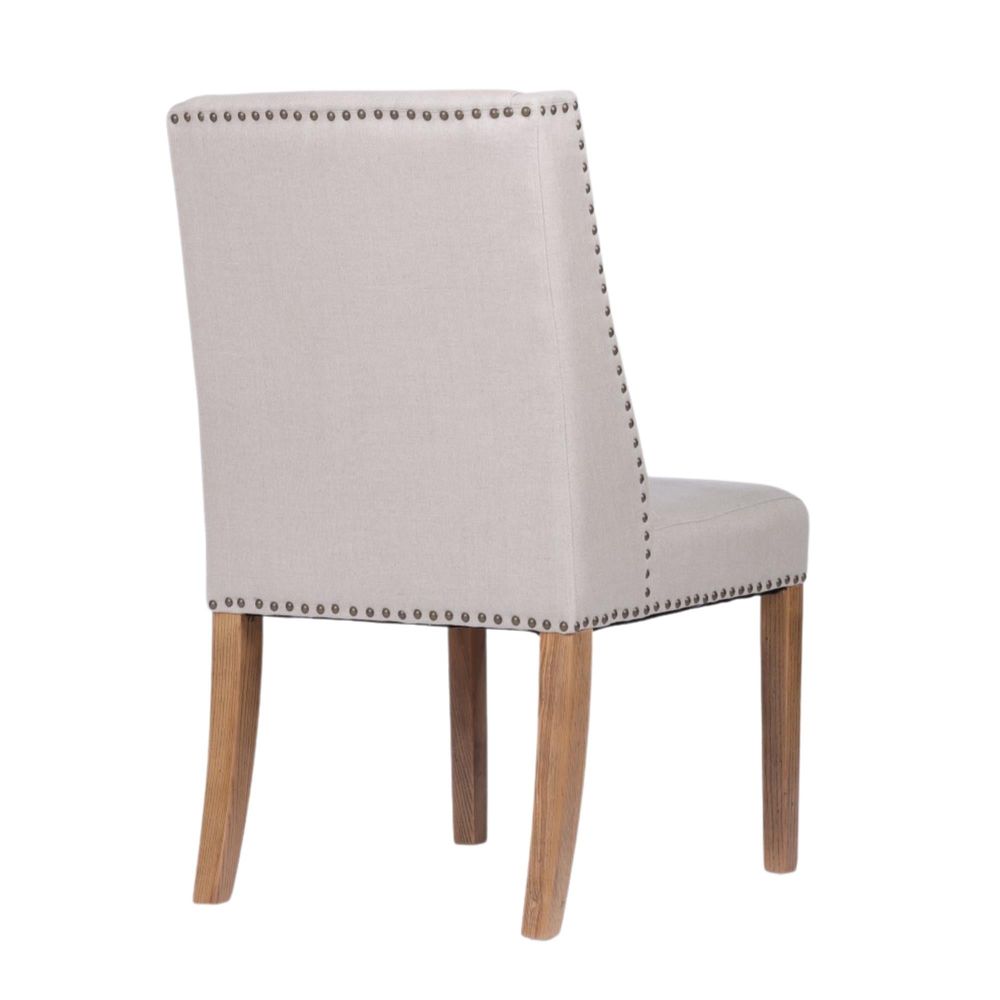 Ithaca Dining Chair Beige W/Studs