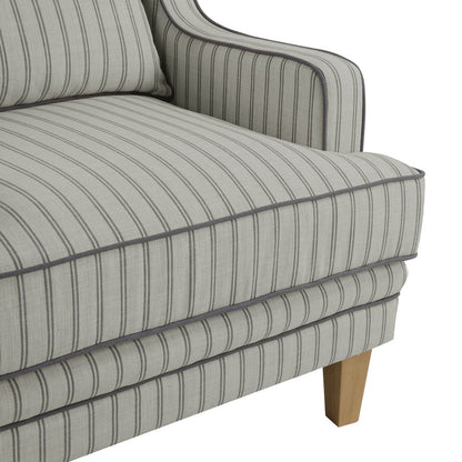 Bondi Hamptons Armchair Blue Pinstripe