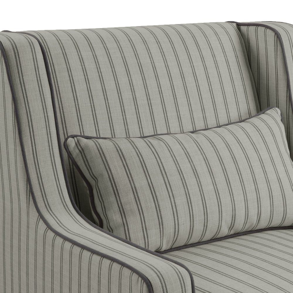 Bondi Hamptons Armchair Blue Pinstripe