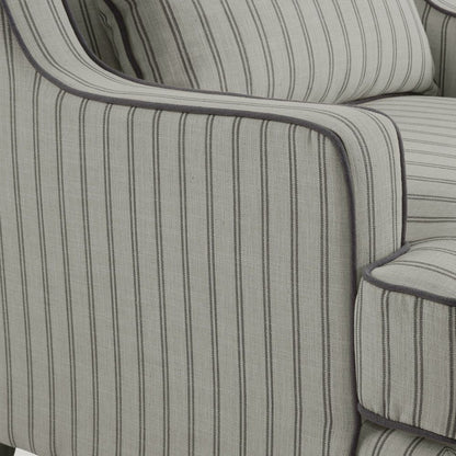 Bondi Hamptons Armchair Blue Pinstripe