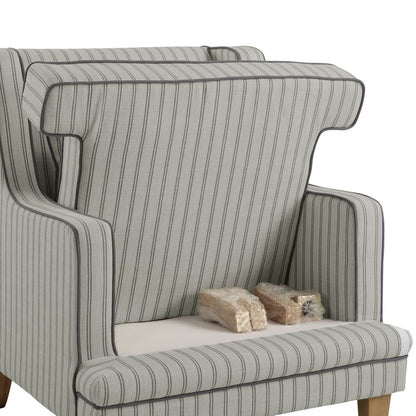 Bondi Hamptons Armchair Blue Pinstripe