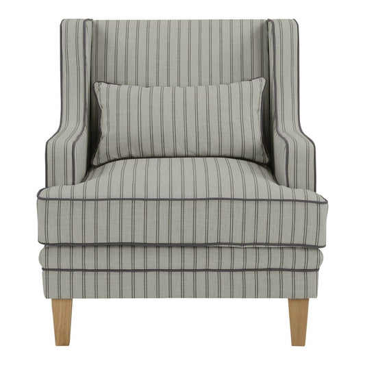 Bondi Hamptons Armchair Blue Pinstripe