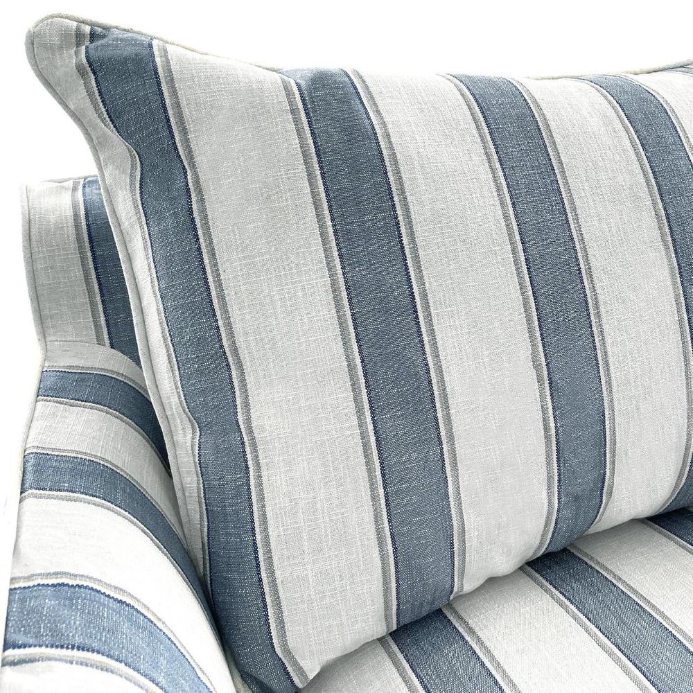 Slip Cover Only - Noosa Hamptons Armchair Blue Sky Stripe