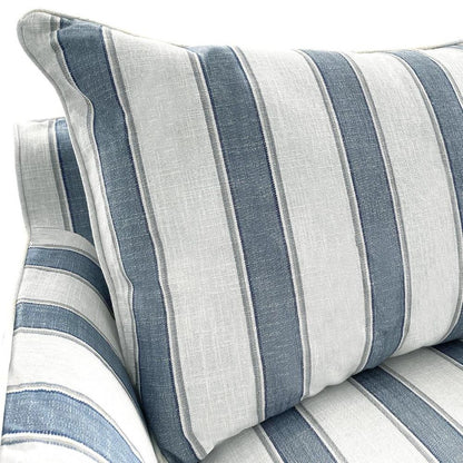 Slip Cover Only - Noosa Hamptons Armchair Blue Sky Stripe