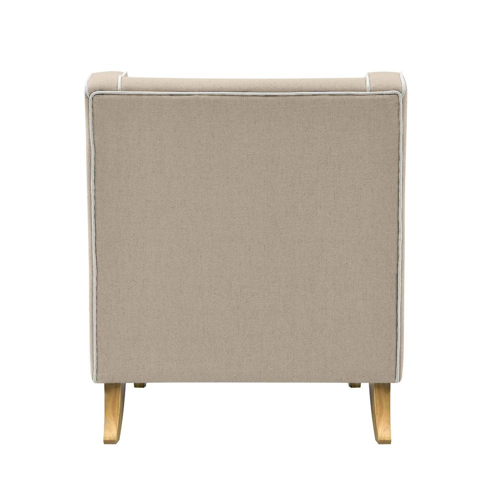 Bondi Hamptons Armchair Natural W/White Piping.