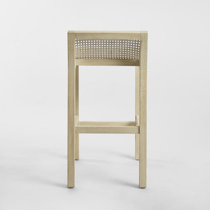Amalfi Elm Wood And Rattan Bar Stool Natural