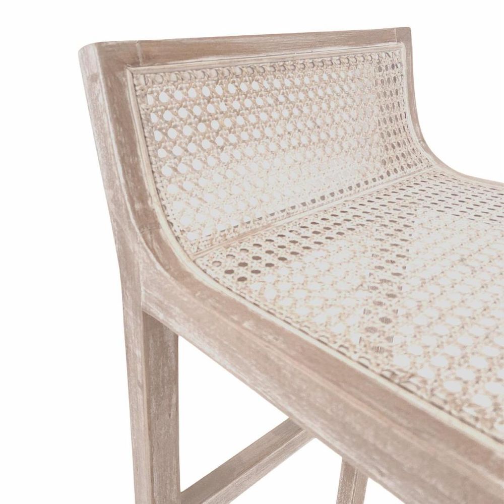 Amalfi Elm Wood And Rattan Bar Stool Natural