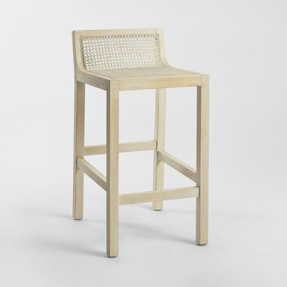 Amalfi Elm Wood And Rattan Bar Stool Natural