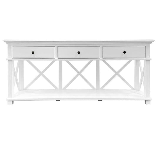 Sorrento 3 Drawer 190 Cm Hamptons Console White