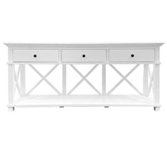 Sorrento 3 Drawer 190 Cm Hamptons Console White