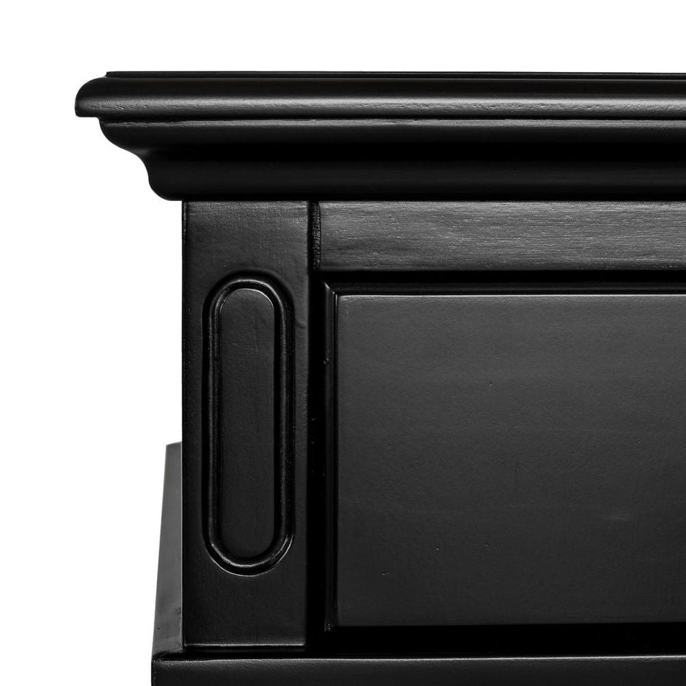 Sorrento 3 Drawer Hamptons 190Cm Console Black