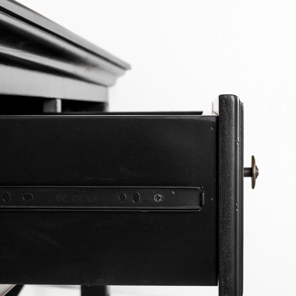 Sorrento 3 Drawer Hamptons 190Cm Console Black