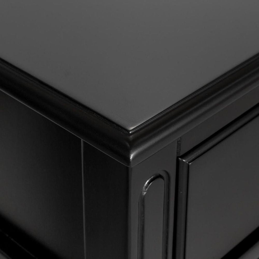 Sorrento 3 Drawer Hamptons 190Cm Console Black