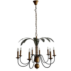 Palm Leaves Iron Chandelier 8 Lights