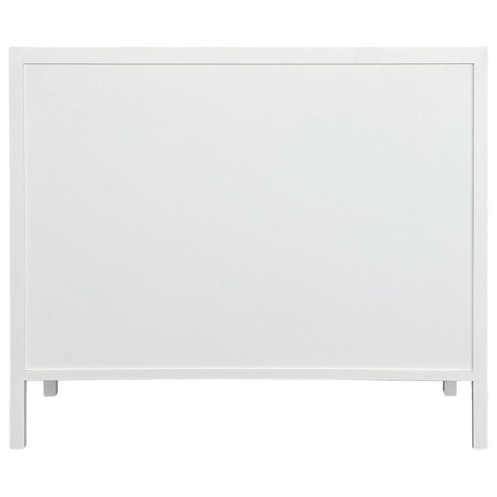 Santorini Hamptons 3 Drawer Timber/Rattan Dresser 100Cm White
