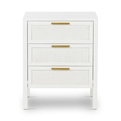 Santorini Bedside 3 Drawers White