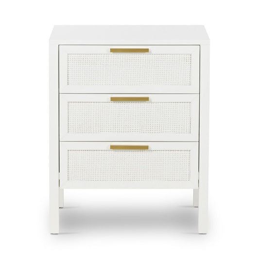 Santorini Bedside 3 Drawers White