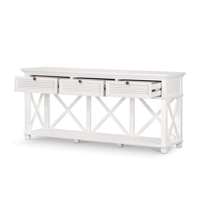 West Beach 3 Drawer Hamptons 190Cm Console White