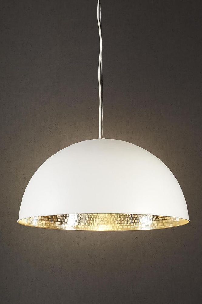 Alfresco Dome Ceiling Pendant White And Silver